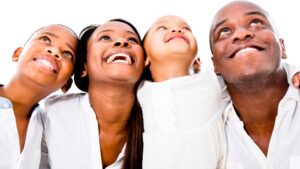 happy black family